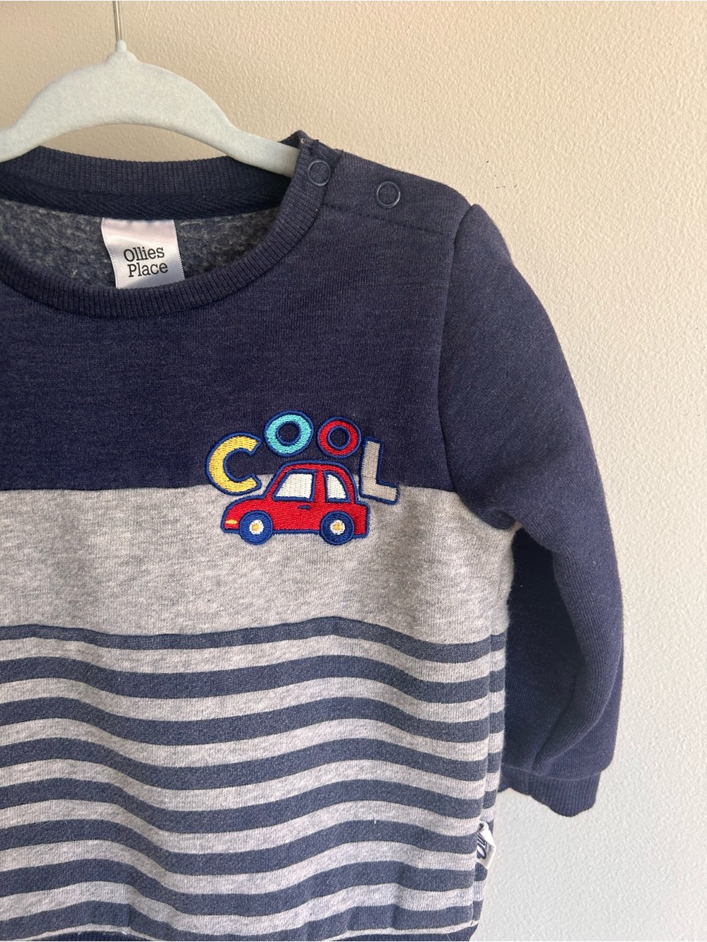 Toddler Navy & Gray 'Cool Car' Sweater